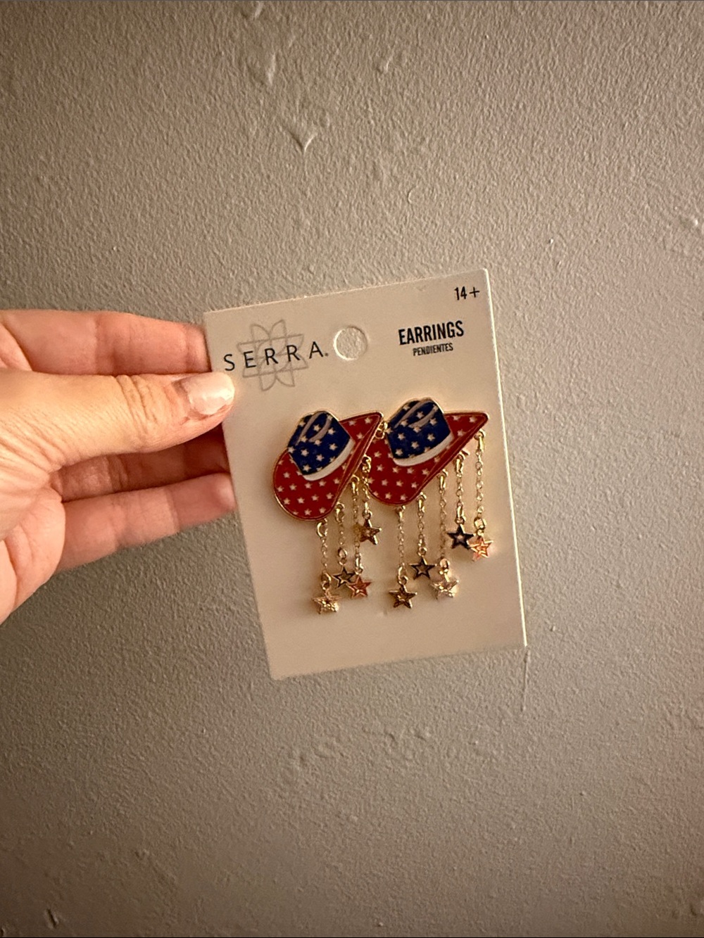 Earrings on Display Card